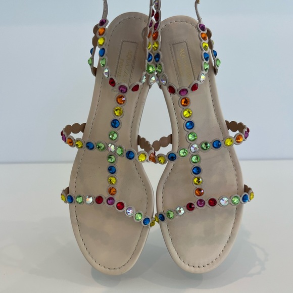 AQUAZZURA MULTI COLOR SANDALS SIZE 8 - Picture 3 of 16